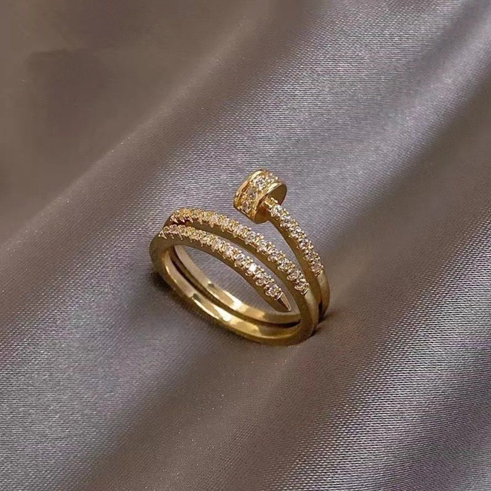 Designer Wrap Nail Ring in 14k Gold